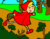 Dibuix La caputxeta vermella 6 pintat per ANNA