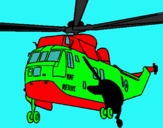 Dibuix Helicòpter al rescat  pintat per M.T.S.X.C.M