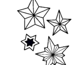 Dibuix Flocs de neu  pintat per estrelles bo aram