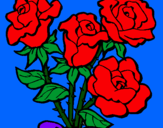 Dibuix Ram de roses pintat per Marta s