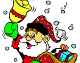 Dibuix Santa Claus i la seva campana  pintat per  julia verneda ramirez