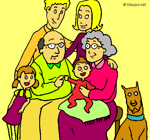 Dibuix Família pintat per . L.S.S