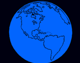 Dibuix Planeta Terra pintat per DALILA