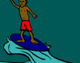 Dibuix Surfista pintat per panama 3mn9o