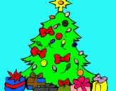 Dibuix Arbre de Nadal pintat per eric