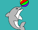 Dibuix Dofí jugant amb una pilota pintat per ANIOL