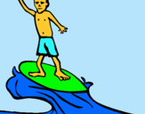 Dibuix Surfista pintat per cesc