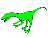 Dibuix Velociraptor II  pintat per aina