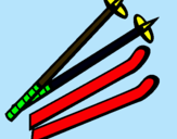Dibuix Pals d'esquí pintat per Marina