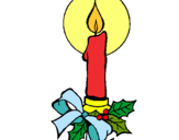 Dibuix Espelma de nadal pintat per marta