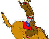 Dibuix Vaquer a cavall pintat per arnau juan