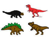 Dibuix Dinosauris de terra pintat per JÚLIA