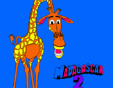 Dibuix Madagascar 2 Melman pintat per laia castellanos