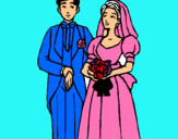Dibuix Marit i dona III pintat per joana   gali
