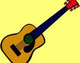 Dibuix Guitarra espanyola II pintat per alexandre gali mar