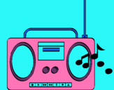 Dibuix Radio cassette 2 pintat per             joana  gal