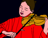 Dibuix Violinista  pintat per Valentina1eroB-Galí