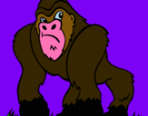 Dibuix Goril·la pintat per laia rabasa