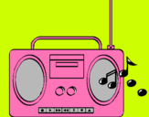 Dibuix Radio cassette 2 pintat per lamyaa  galy