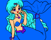 Dibuix Sirena pintat per joana   gali