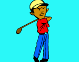 Dibuix Jugador de golf pintat per lorena
