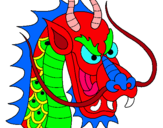 Dibuix Cap de drac pintat per sebastian
