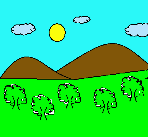 Dibuix Muntanyes 4 pintat per hybbbbjuogkñhnbivibpvuvbb