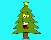 Dibuix arbre nadal pintat per evarist  al millor