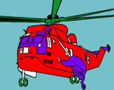 Dibuix Helicòpter al rescat  pintat per alex