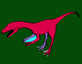 Dibuix Velociraptor II  pintat per jordi  vidal  truchrte