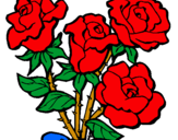 Dibuix Ram de roses pintat per francina perez pons
