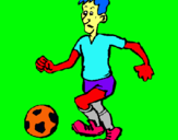 Dibuix Jugador de futbol  pintat per TONI