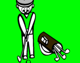 Dibuix Jugador de golf II pintat per didac