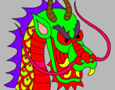 Dibuix Cap de drac pintat per anònim
