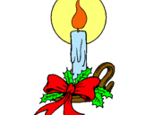 Dibuix Espelma de nadal pintat per oxana nadal