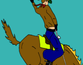 Dibuix Vaquer a cavall pintat per jan