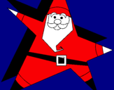 Dibuix Pare Noel en forma d'estrella  pintat per DALILA