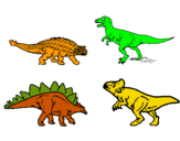 Dibuix Dinosauris de terra pintat per àdam