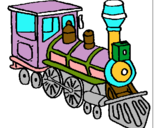 Dibuix Tren pintat per joana   gali