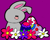 Dibuix Conillet de Pasqua pintat per nuria888