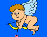 Dibuix Cupido pintat per claudina