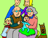 Dibuix Família pintat per nadia navarro.