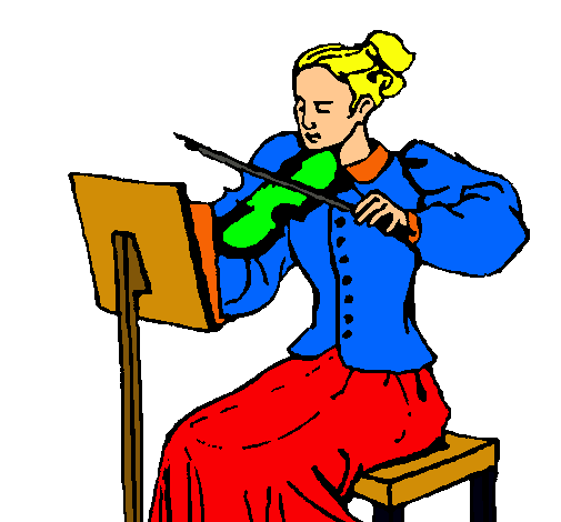 Dibuix Dama violinista pintat per Valentina1eroB-Galí