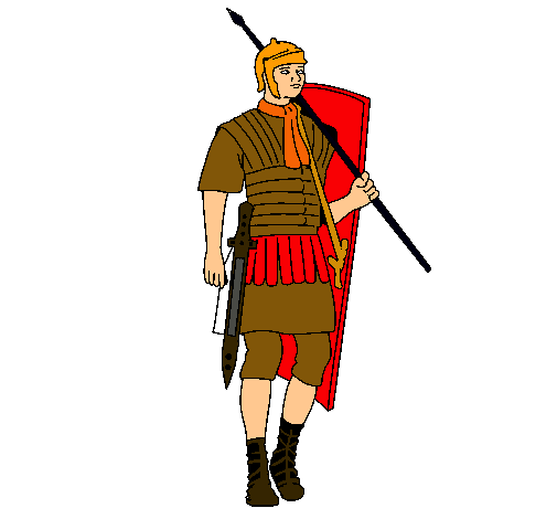 Dibuix Soldat romà  pintat per ALEIX
