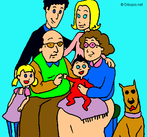 Dibuix Família pintat per aina    