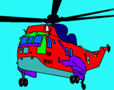 Dibuix Helicòpter al rescat  pintat per eugenio