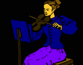Dibuix Dama violinista pintat per Pol 4t-A alexandregali
