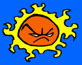 Dibuix Sol enfadat pintat per CAFIVI