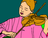 Dibuix Violinista  pintat per alex-gali