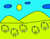 Dibuix Muntanyes 4 pintat per fabio